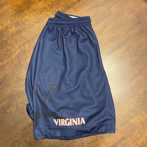 Virginia UVA Cavaliers Football Team Issued Nike Blue Logo Dri-Fit Shorts XL - Picture 1 of 3